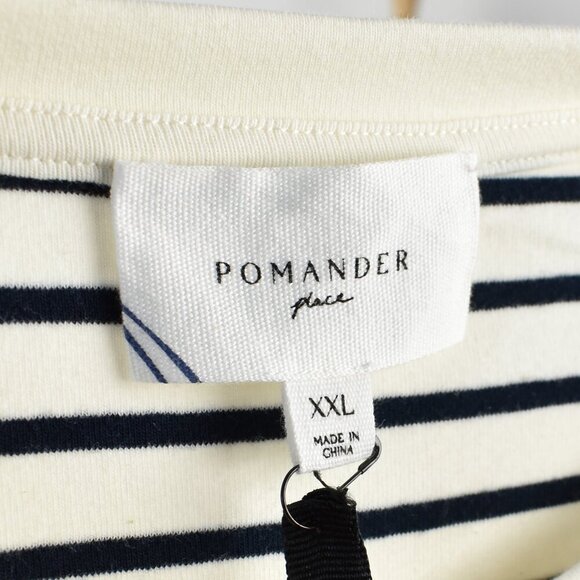 Pomander Place Navy Stripe Gio Maxi Dress NEW - XXL - Picture 9 of 10